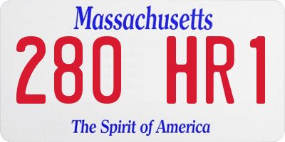 MA license plate 280HR1