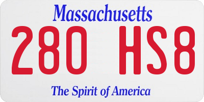 MA license plate 280HS8