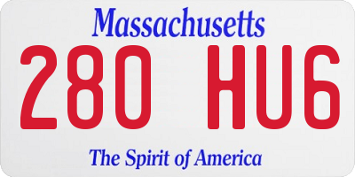 MA license plate 280HU6
