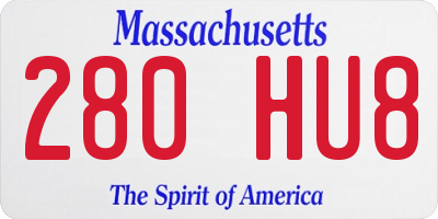 MA license plate 280HU8