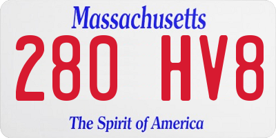 MA license plate 280HV8