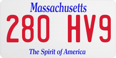 MA license plate 280HV9
