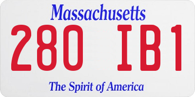 MA license plate 280IB1