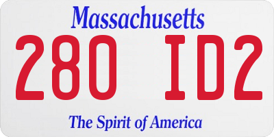 MA license plate 280ID2