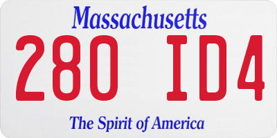 MA license plate 280ID4