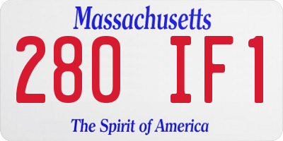 MA license plate 280IF1