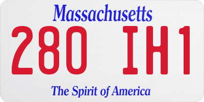 MA license plate 280IH1