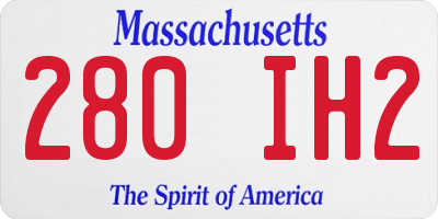 MA license plate 280IH2