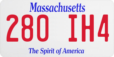 MA license plate 280IH4