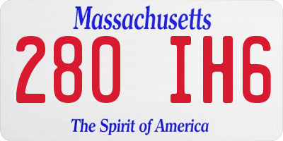 MA license plate 280IH6