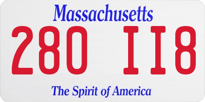 MA license plate 280II8