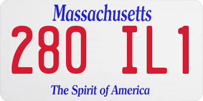 MA license plate 280IL1