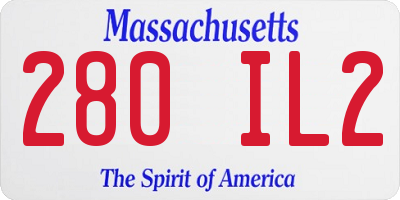 MA license plate 280IL2