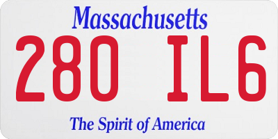 MA license plate 280IL6
