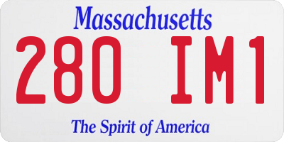 MA license plate 280IM1
