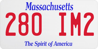 MA license plate 280IM2