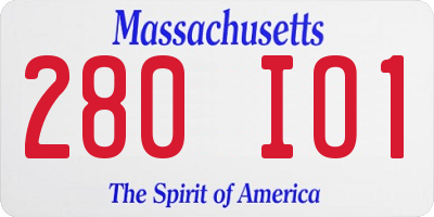 MA license plate 280IO1