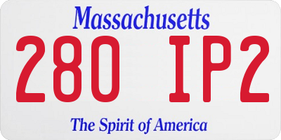 MA license plate 280IP2