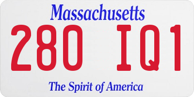 MA license plate 280IQ1