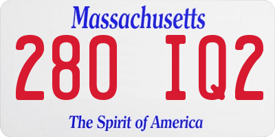 MA license plate 280IQ2