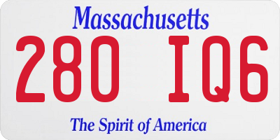 MA license plate 280IQ6