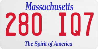 MA license plate 280IQ7