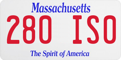 MA license plate 280IS0