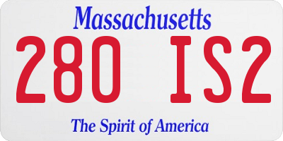 MA license plate 280IS2
