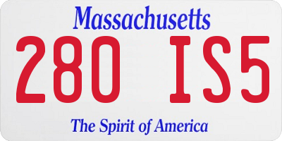 MA license plate 280IS5