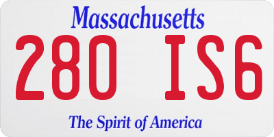 MA license plate 280IS6