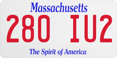 MA license plate 280IU2