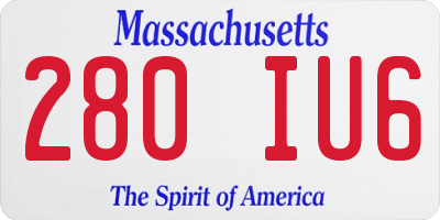 MA license plate 280IU6
