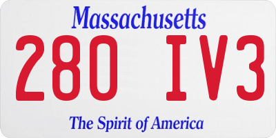 MA license plate 280IV3