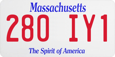 MA license plate 280IY1