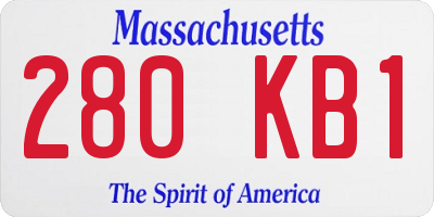 MA license plate 280KB1