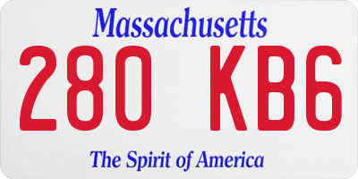 MA license plate 280KB6