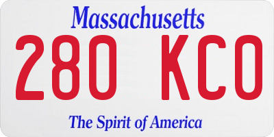 MA license plate 280KC0
