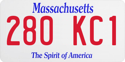 MA license plate 280KC1