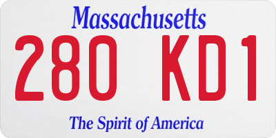 MA license plate 280KD1