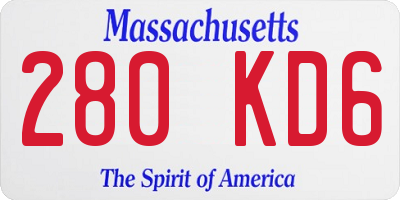 MA license plate 280KD6