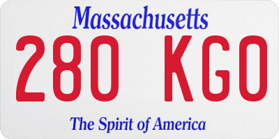 MA license plate 280KG0
