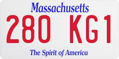 MA license plate 280KG1