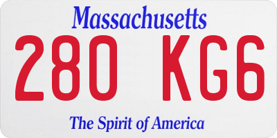 MA license plate 280KG6