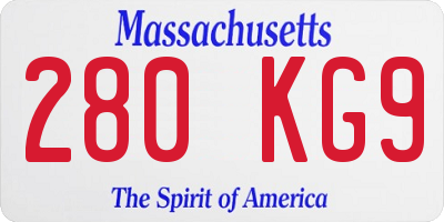 MA license plate 280KG9