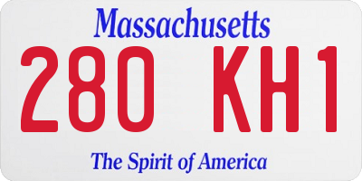 MA license plate 280KH1