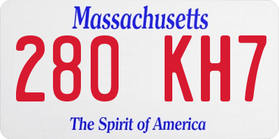 MA license plate 280KH7