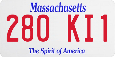 MA license plate 280KI1