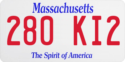 MA license plate 280KI2