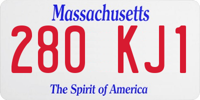 MA license plate 280KJ1