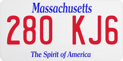 MA license plate 280KJ6